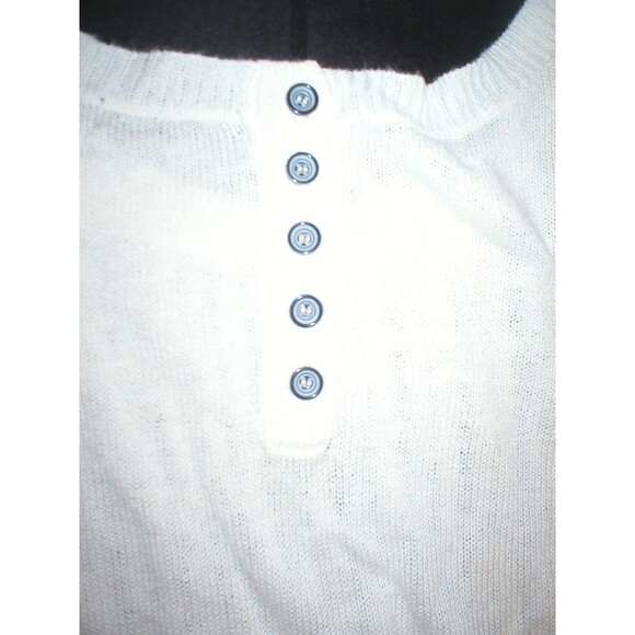 Womens New Womens Open Knit Sweater Dunnes 14 White Linen Viscose St Bernard - Picture 4 of 5